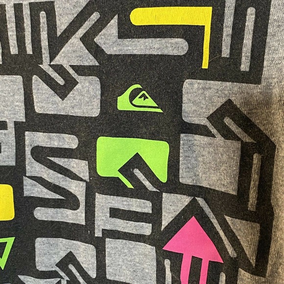 Mens Quicksilver t-shirt 90's Inspired Neon Surf Skate Graphic Y2k medium - Picture 2 of 5